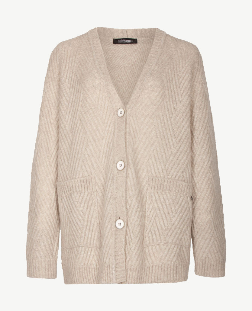 Gollé Haug - Lang Vest - Kabels - Ecru