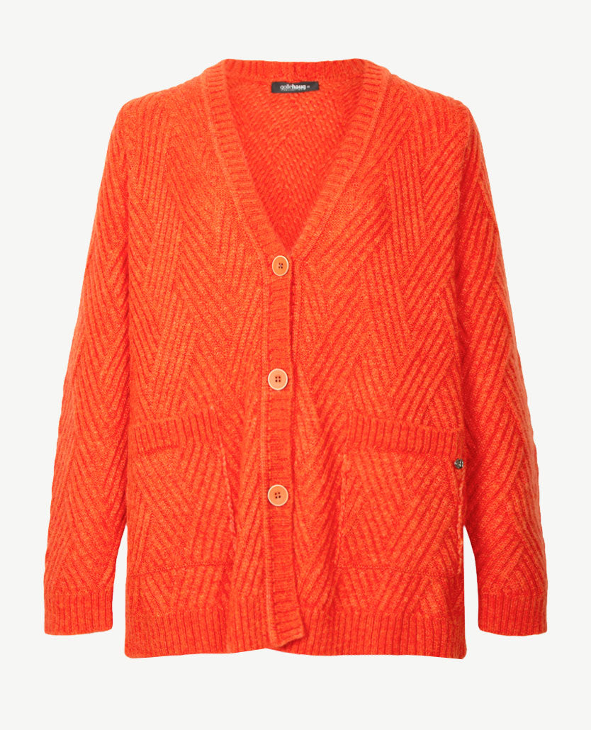 Gollé Haug - Lang Vest - Kabels - Burnt orange