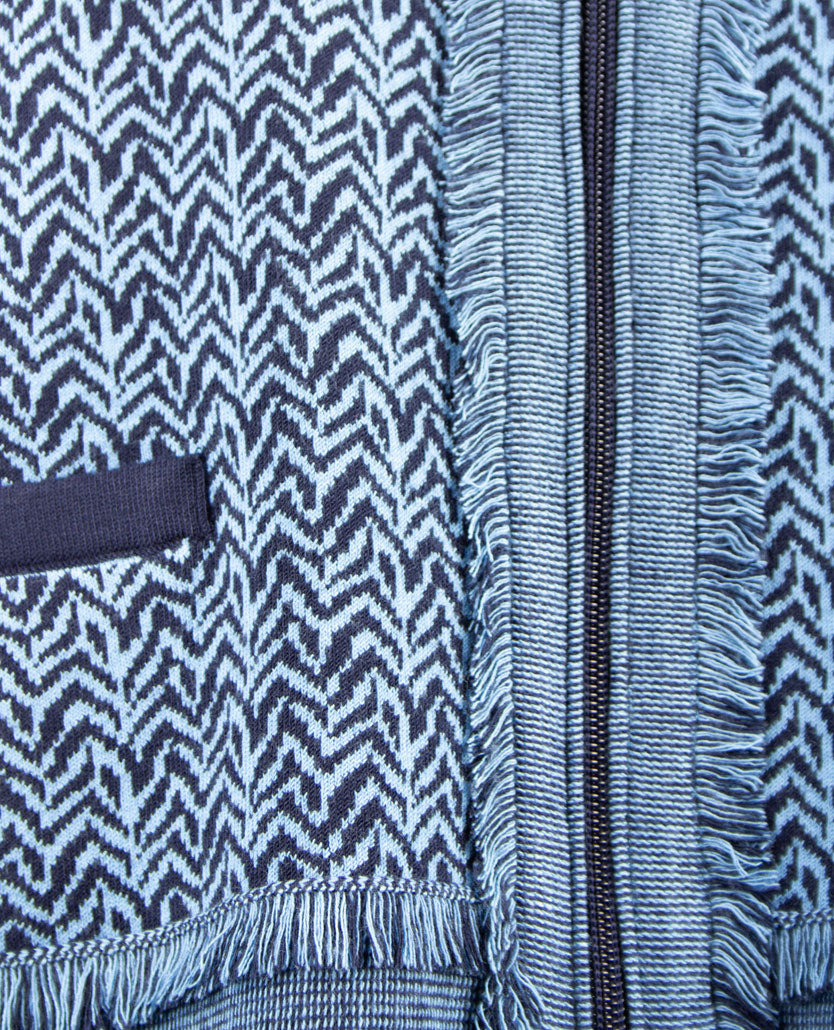 Gollé Haug - Vest - ronde hals - Blue met navy