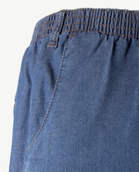 D.Y.P. - Julian - Bermuda/korte broek - Elastische band - Lichtblauwe jeans