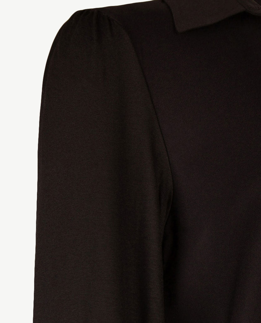 Le Comte - Blouse met kraag - zwart