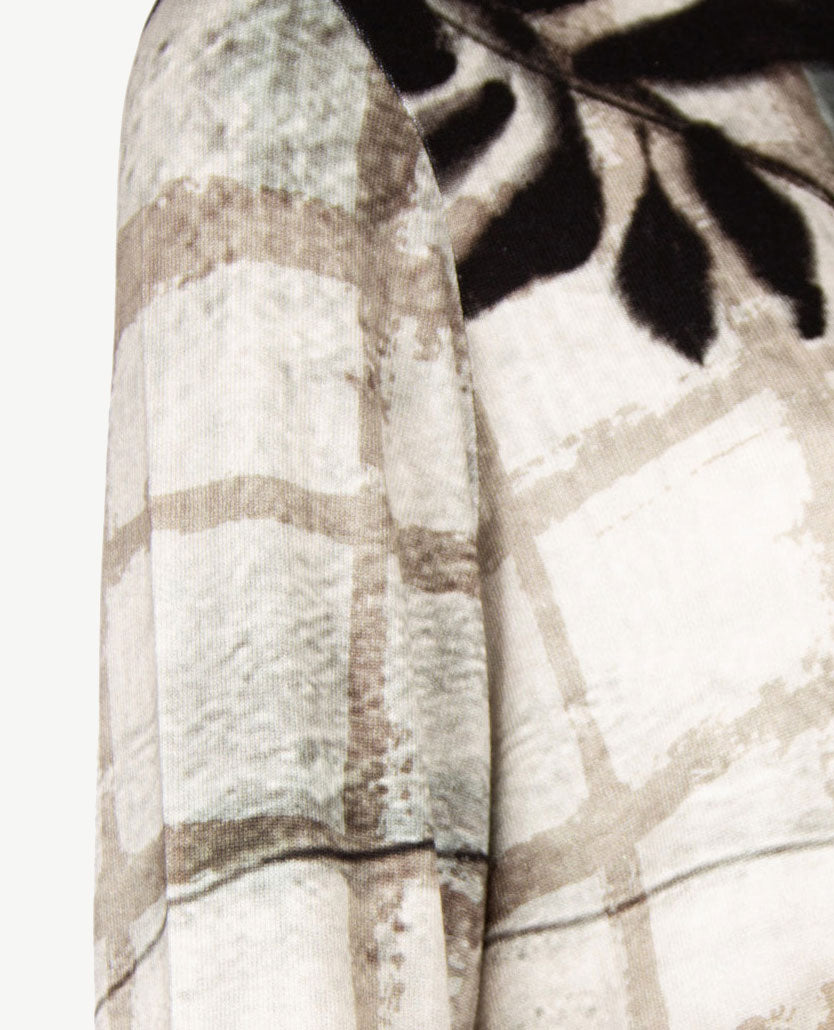 Le Comte - Lichte pullover - Ronde hals - Beiges, zwart grijs en off-white