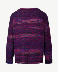 Le Comte - Pullover - Ronde hals - Multicolor op navy basis