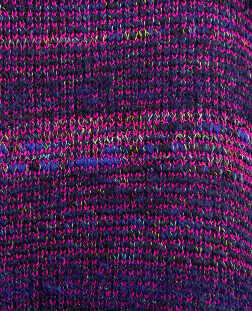 Le Comte - Pullover - Ronde hals - Multicolor op navy basis