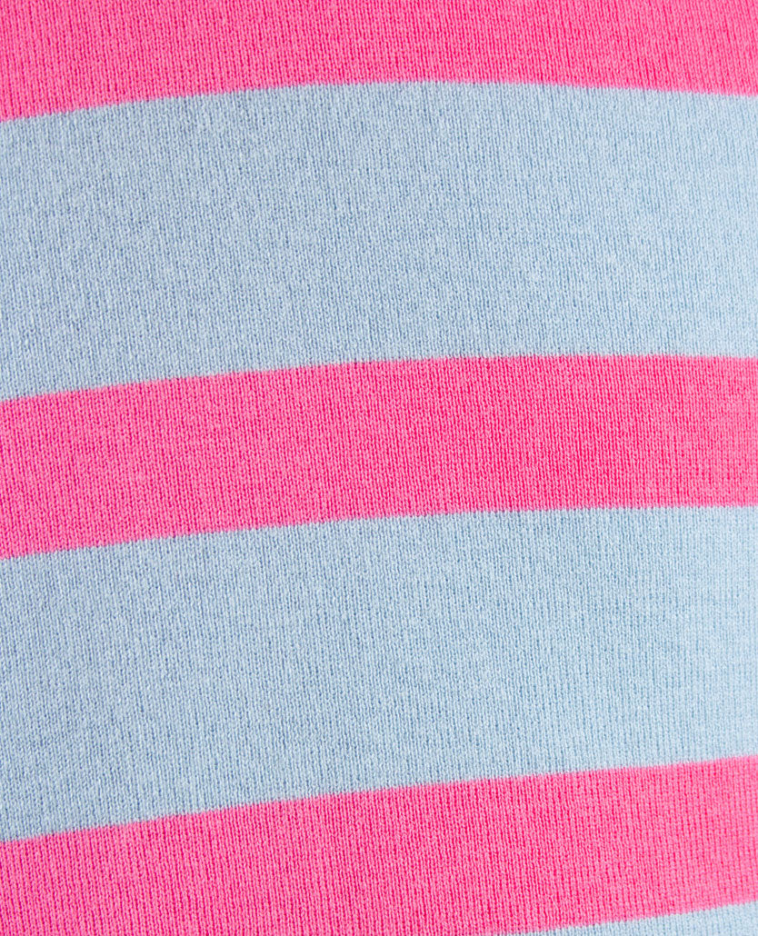 Le Comte - Lichte pullover - Blue met pink