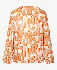 Le Comte - Lichte pullover - Ronde hals - Beige, warm orange en off-white