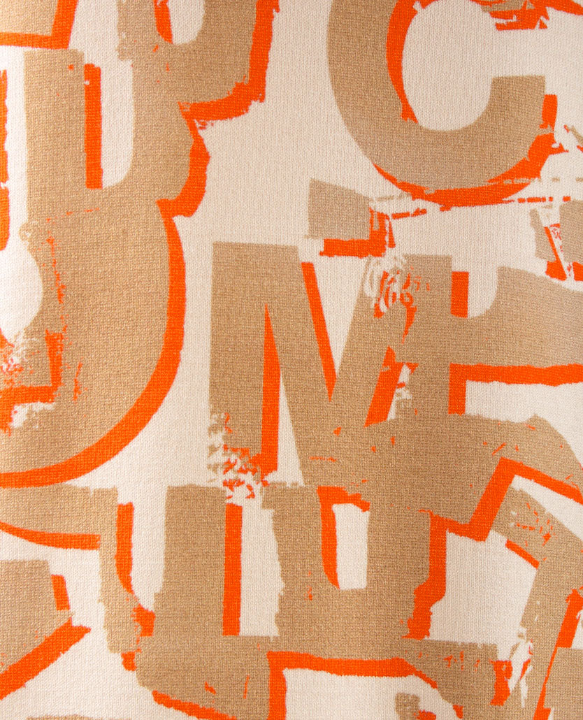 Le Comte - Lichte pullover - Ronde hals - Beige, warm orange en off-white