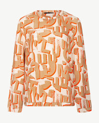 Le Comte - Lichte pullover - Ronde hals - Beige, warm orange en off-white