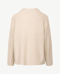 Le Comte - Kort gebreid vest - Warm beige