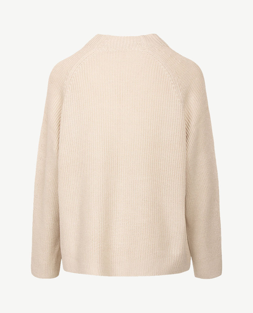 Le Comte - Kort gebreid vest - Warm beige
