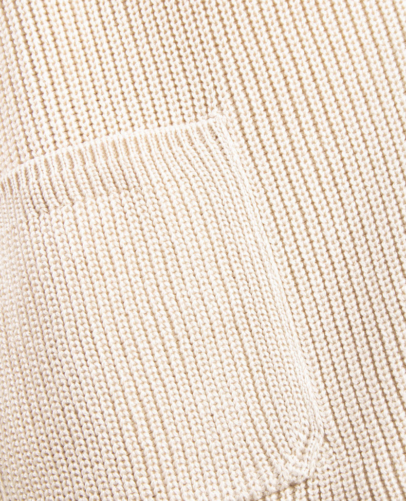 Le Comte - Kort gebreid vest - Warm beige