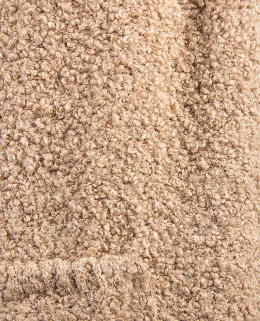 Le Comte - Lang gebreid vest - Boucle - Licht taupe