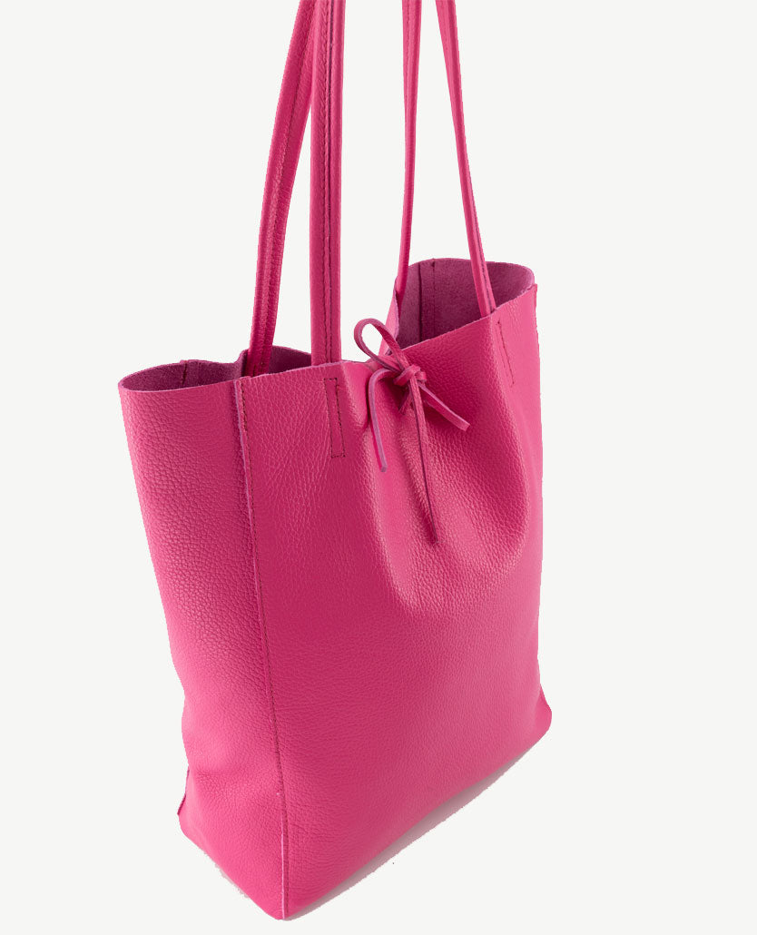 Schoudertas - Shopper - Leer - Medium - Pink