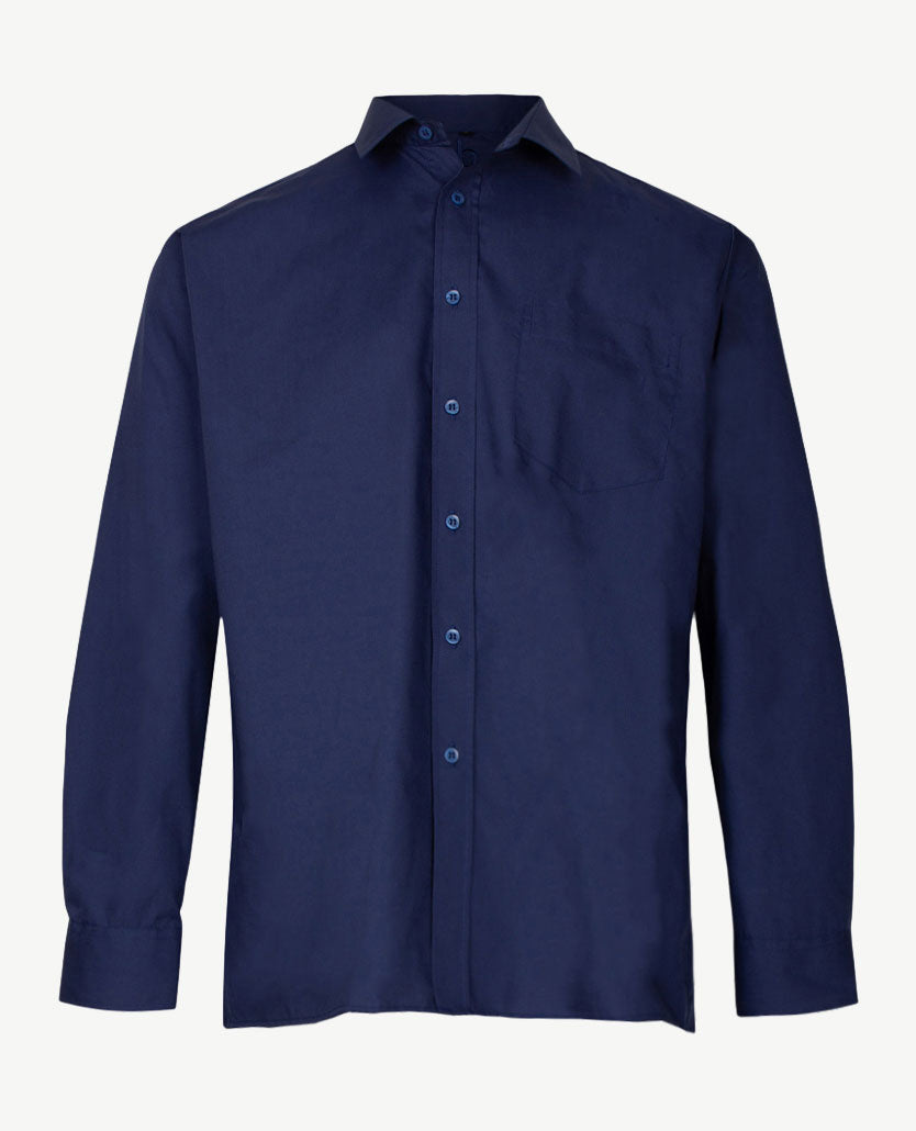 No Buttons®  by D.Y.P - Overhemd met klittenbandsluiting - Patrick - Navy