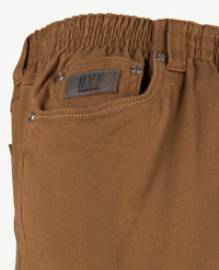 D.Y.P. - Oliver - Elastische band - Katoen - 5-pocket - Donker camel