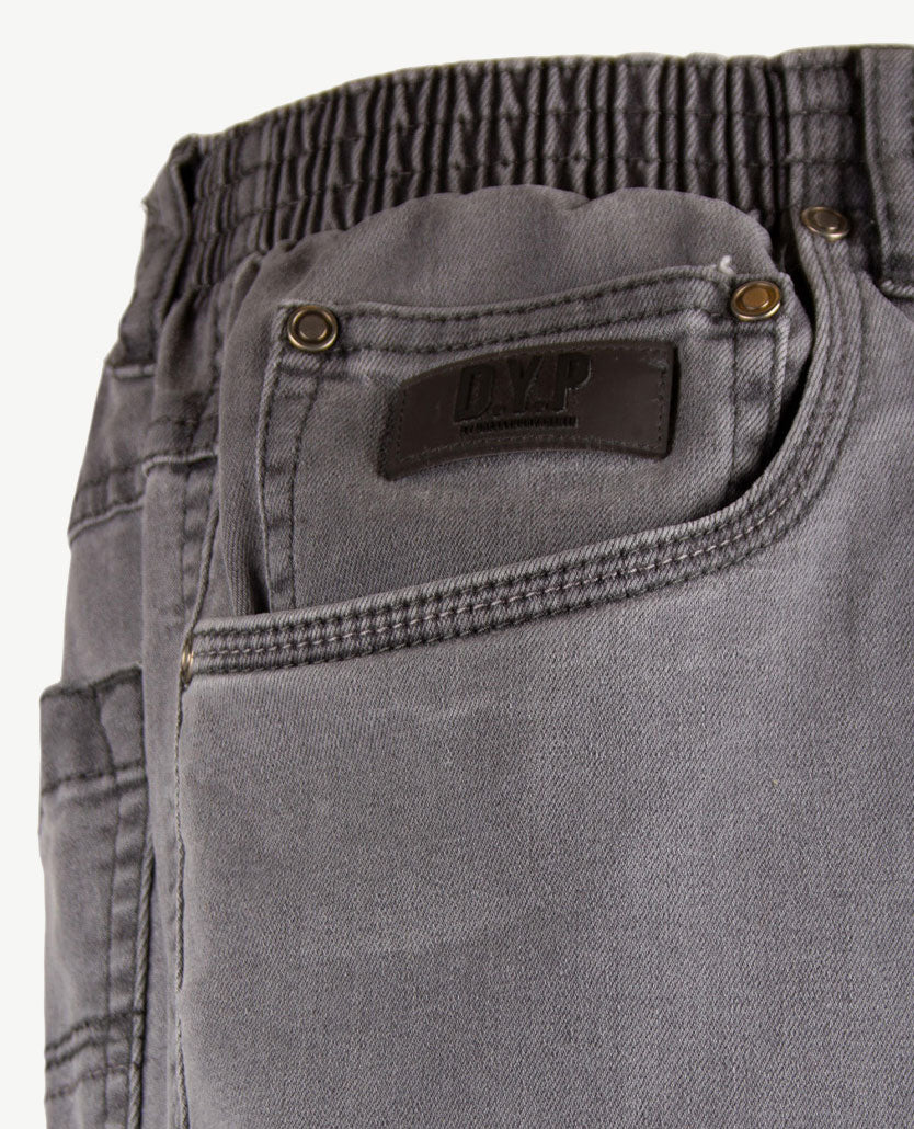 D.Y.P. - Oliver - Elastische band - jeans - 5-pocket - Licht grijs