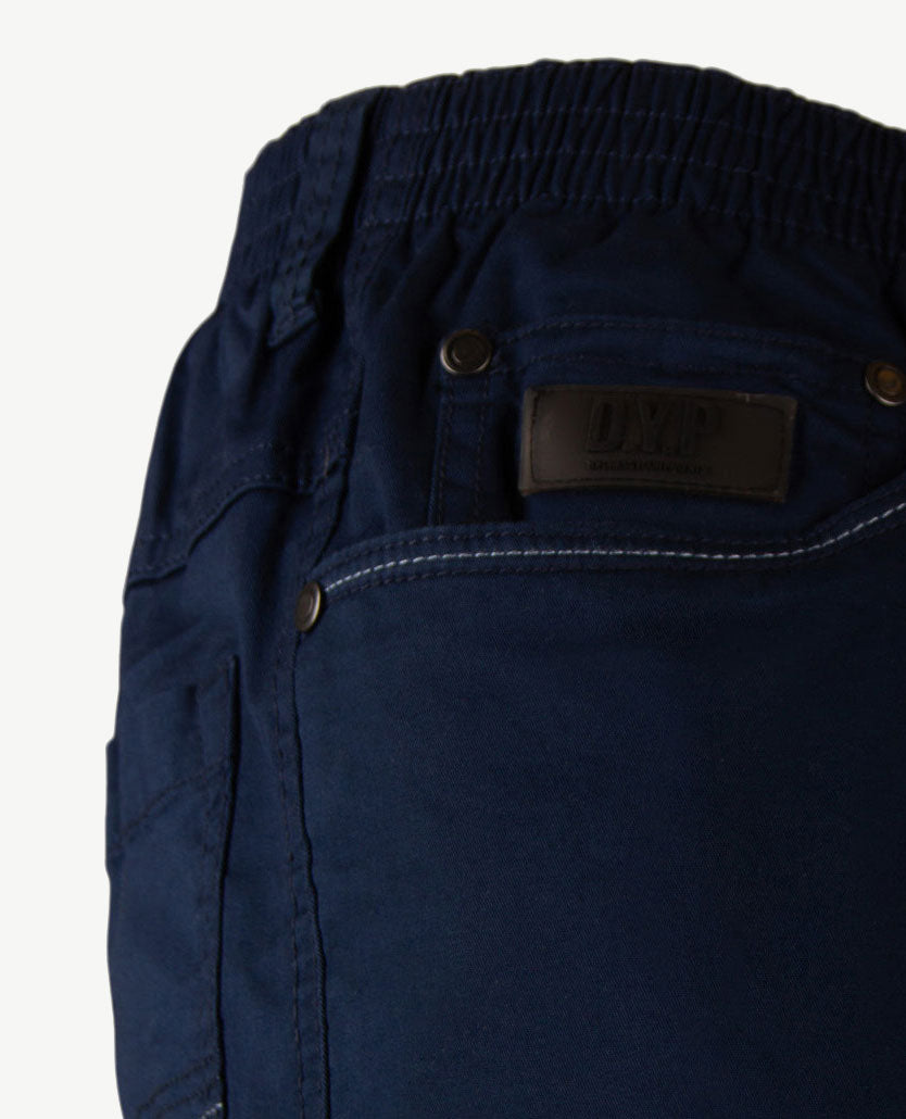D.Y.P. - Oliver - Elastische band - Katoen - 5-pocket - Marineblauw