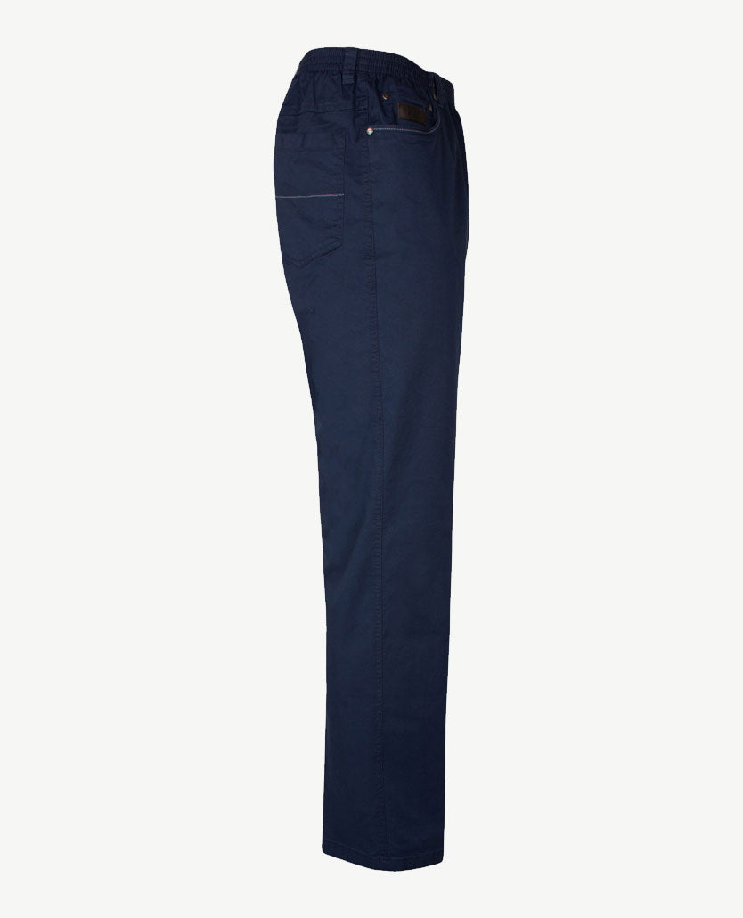 D.Y.P. - Oliver - Elastische band - Katoen - 5-pocket - Marineblauw