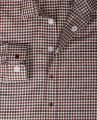 No Buttons®  by D.Y.P - Overhemd met klittenbandsluiting - Patrick - Ruitje navy, grijs en choco
