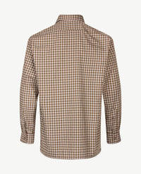 No Buttons®  by D.Y.P - Overhemd met klittenbandsluiting - Patrick - Ruitje khaki, grijs en navy