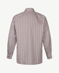 No Buttons®  by D.Y.P - Overhemd met klittenbandsluiting - Patrick - Ruitje khaki, navy en wit