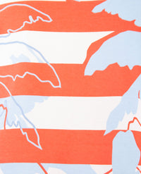 Rabe - Ronde hals - Oranje met blue en wit