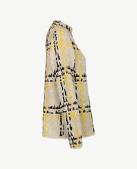 Rabe - Pullover - Ronde hals - Off-white, zwart en geel