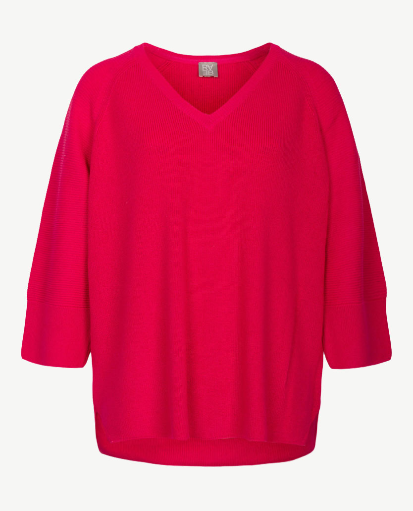 Rabe - Pullover gebreid - met v-hals - Pink