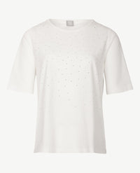 Rabe - Top - ronde hals - Ecru met glittertje