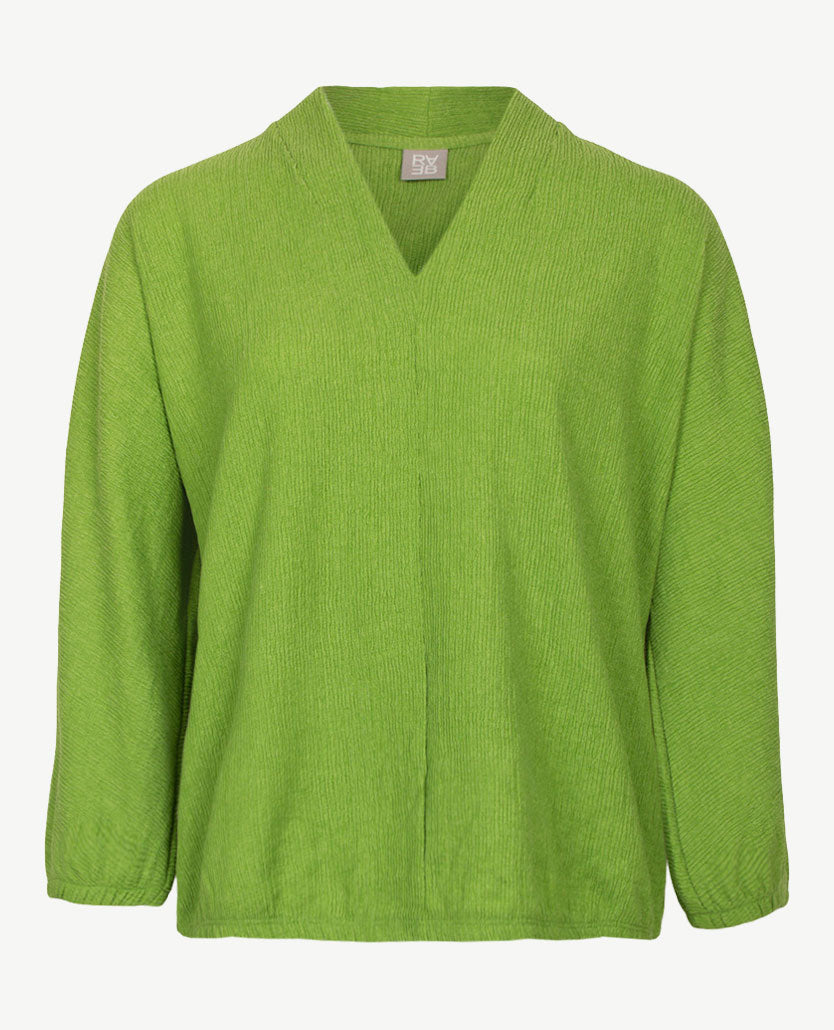 Rabe - Blouson met v-hals - Crêpe - Groen