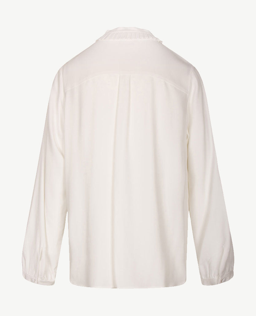 Seidensticker - Blouse - Crêpe satijn - Wit