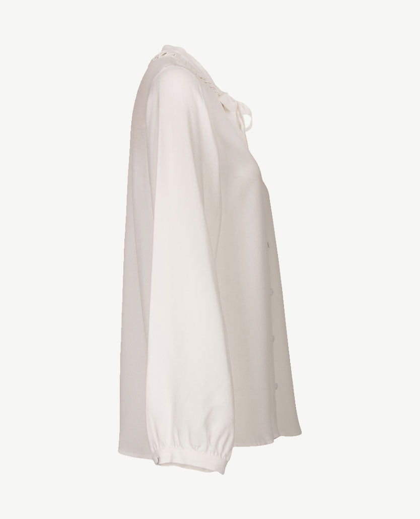Seidensticker - Blouse - Crêpe satijn - Wit