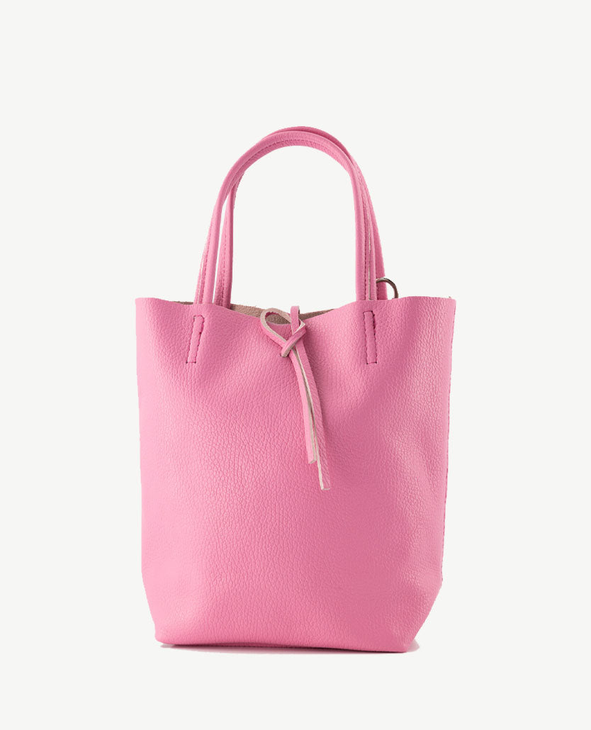 Schoudertas - Shopper - Leer - Klein - Rose