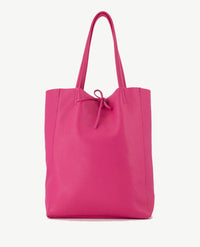 Schoudertas - Shopper - Leer - Medium - Pink