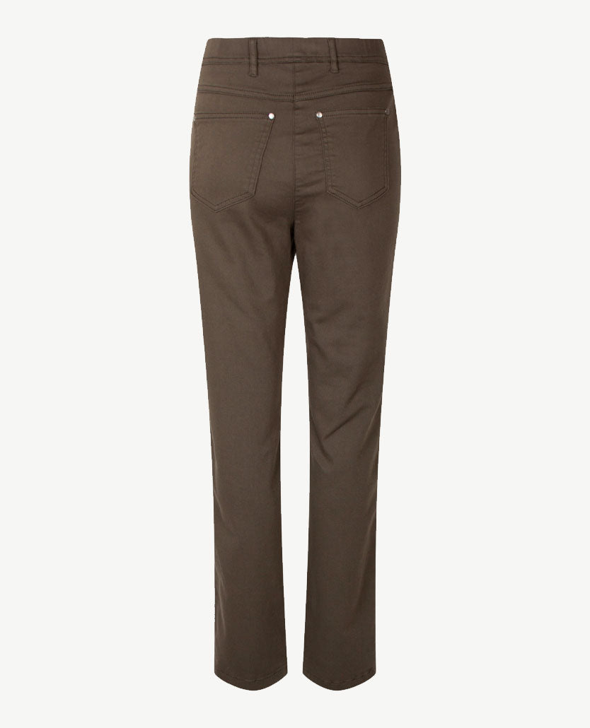 Toni - Alice - Elastiek rondom - Katoen - Normale lengte - Donker khaki