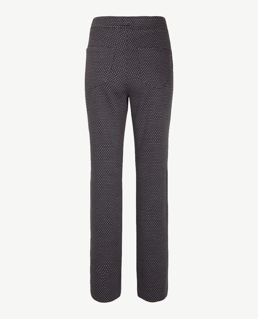 Toni - Elastiek rondom - Alice jersey - Normale lengte - Klein dessin met navy en antraciet