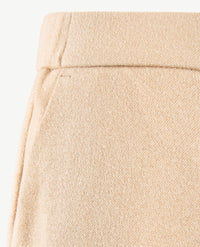 Toni - Elastiek rondom - Jenny Wide Leg - Flanel jersey - Normale lengte - Beige