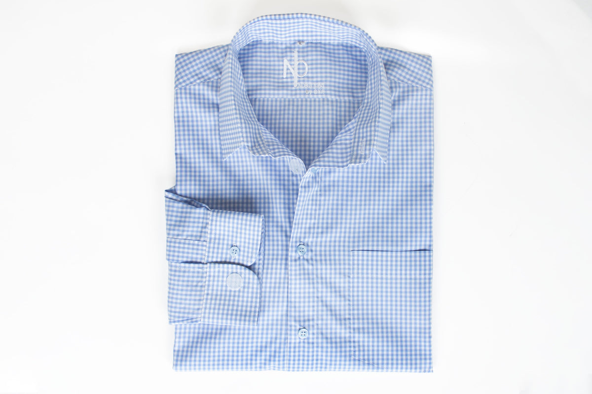 Herenoverhemd met klittenbandsluiting van No Buttons by D.Y.P