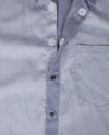 No Buttons®  by D.Y.P - Overhemd zonder knopen - korte mouwen - James - Contrast met licht- en donkerblauw en wit