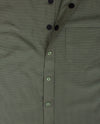 No Buttons®  by D.Y.P - Overhemd zonder knopen - korte mouwen - James - Khaki met navy