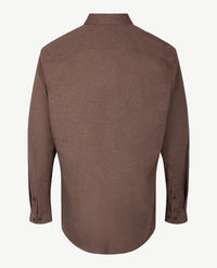 Brax - Overhemd - Daniel - jersey stretch - Boomschors bruin