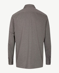 Brax - Overhemd - Daniel - jersey stretch - Taupe-grijs