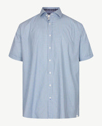 Brax - Overhemd - Klein dessin bleu, navy en wit