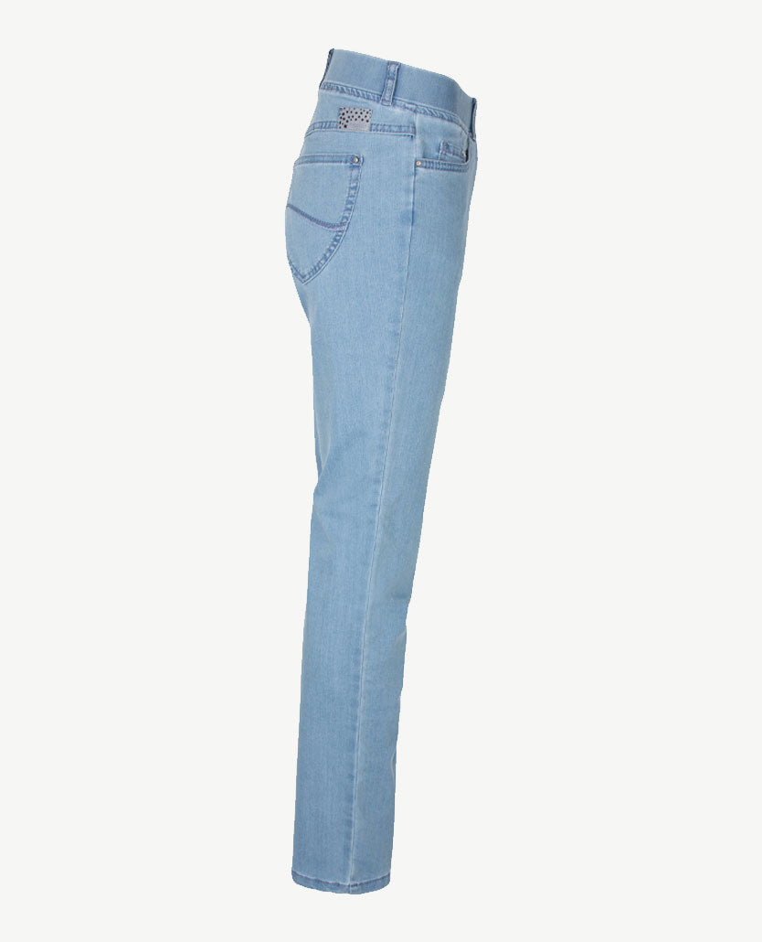 Brax Raphaela - Lavina - Elastiek rondom - Jeans - Korte lengte - Light blue