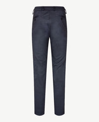 Brax - Thore - Instapbroek voor heren - Jersey - Werkje navy met grijs