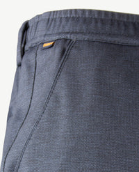 Brax - Thore - Instapbroek voor heren - Jersey - Werkje navy met grijs