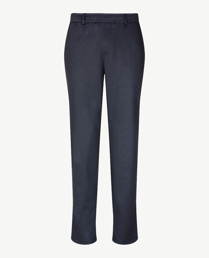 Brax - Thore - Instapbroek voor heren - Jersey - Werkje navy met grijs