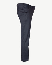 Brax - Thore - Instapbroek voor heren - Jersey - Werkje navy met grijs