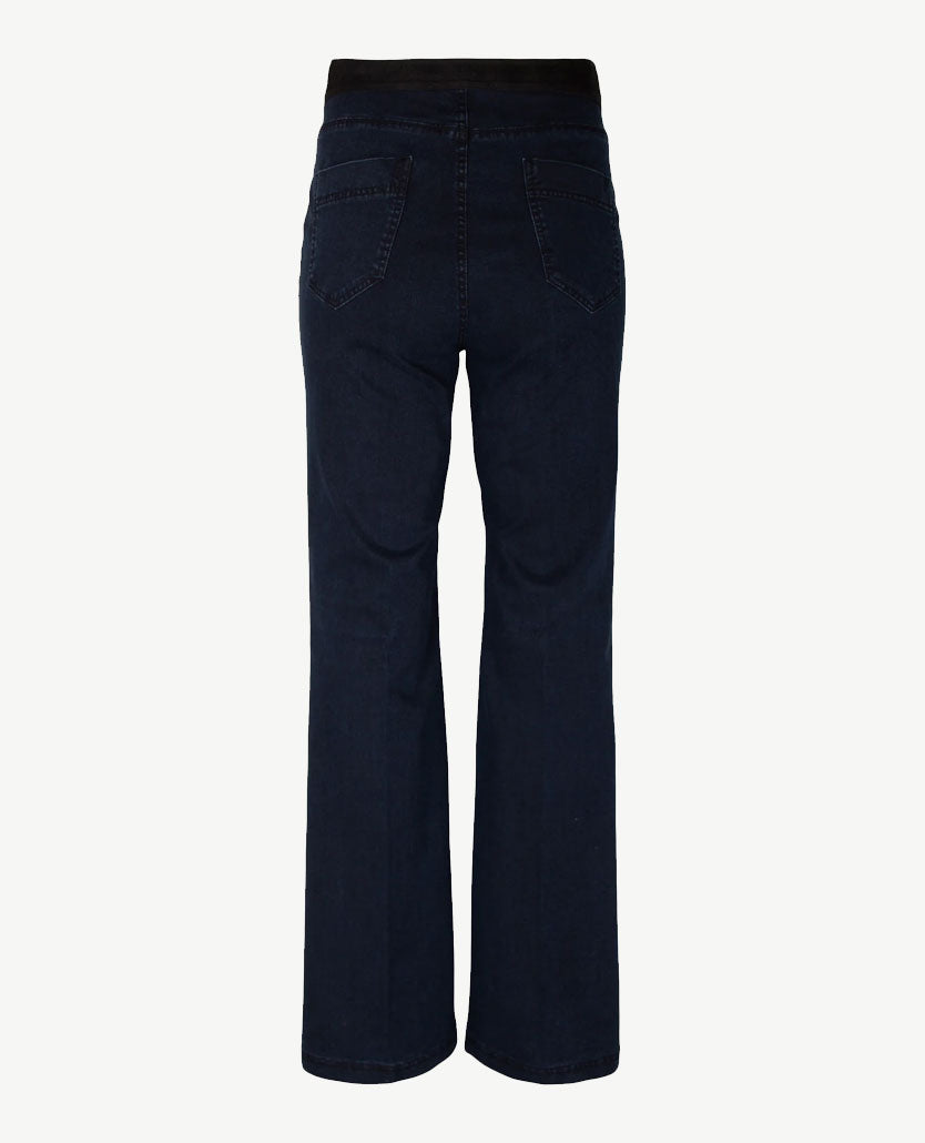 Gardeur - Elastiek rondom - Zilla - Flare jeans - Korte lengte - Darkblue