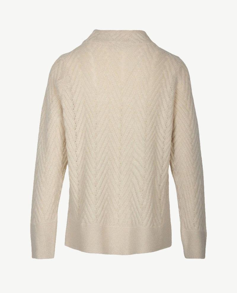 Gollé Haug - Pullover coll - Kabels - Ecru